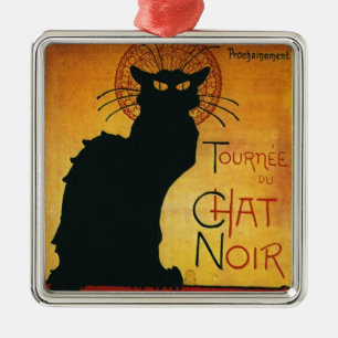 Chatta Noir - svart katt Julgransprydnad Metall
