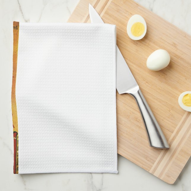 Chatta Noir - svart katt Kökshandduk (Vikt i Fjärdedel)