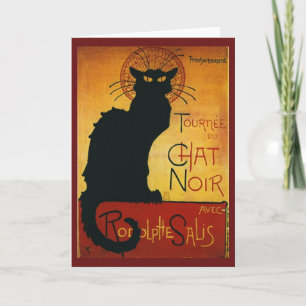 Chatta Noir - svart katt Kort
