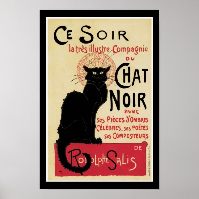 Chatta Noir~Svart katt Poster (Framsidan)