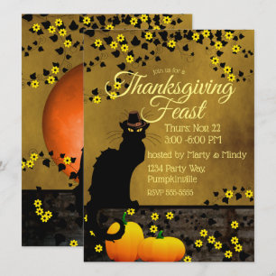 Chatta Noir-Thanksgiving Inbjudningar