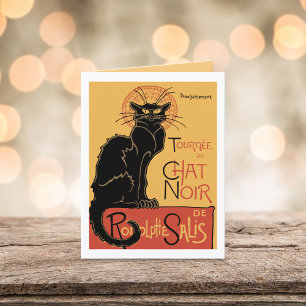 Chatta Noir Théophile Steinlen, tillsatt gratulati Kort