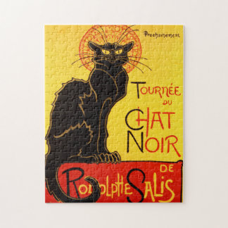 Chatta Noir vintage Retro Belle Epoque Vintage Cat Pussel