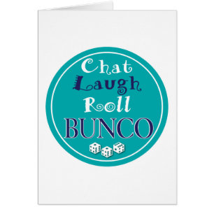 chatta skratt, rulle - bunco hälsningskort