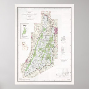 Chattahoochee National Forest Karta (1982) Poster