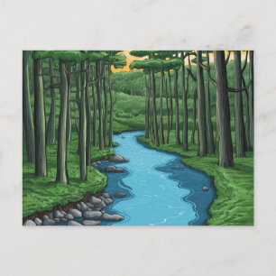 Chattahoochee River Atlanta, Georgia Painting Vykort