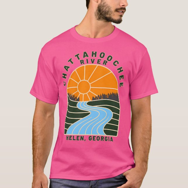 Chattahoochee River Helen Georgia T Shirt (Framsida)