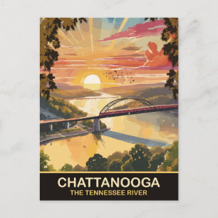Chattanooga Bridge, Tennesseefloden, Resa Vykort