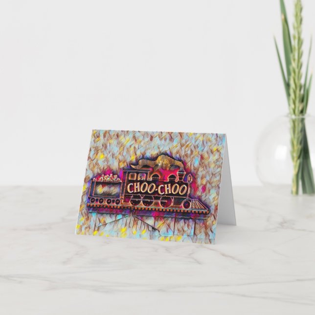 Chattanooga Choo Choo neon oljemålning Kort (Framsida)