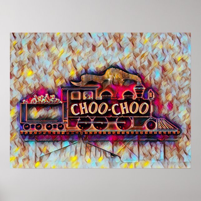 Chattanooga Choo Choo neon oljemålning Poster (Framsidan)