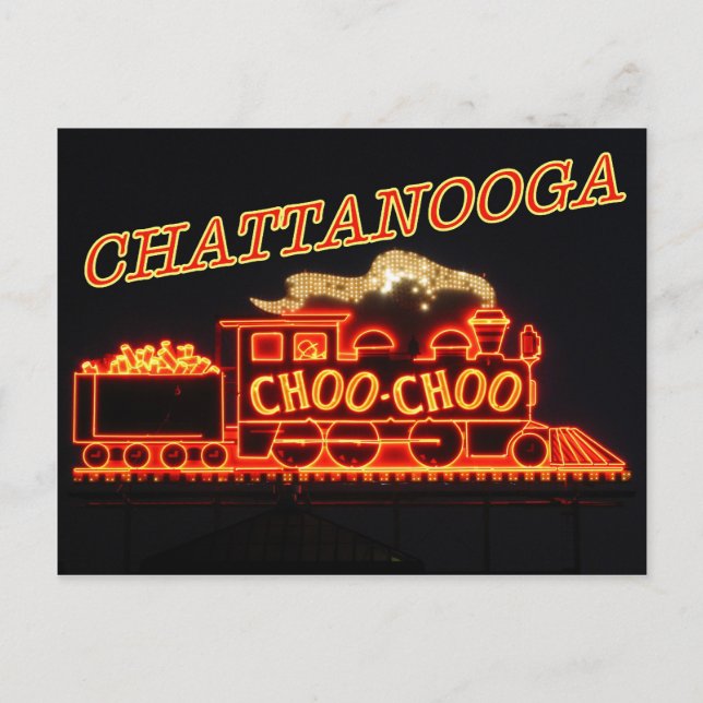 Chattanooga Choo Choo neon-tecken Vykort (Framsida)