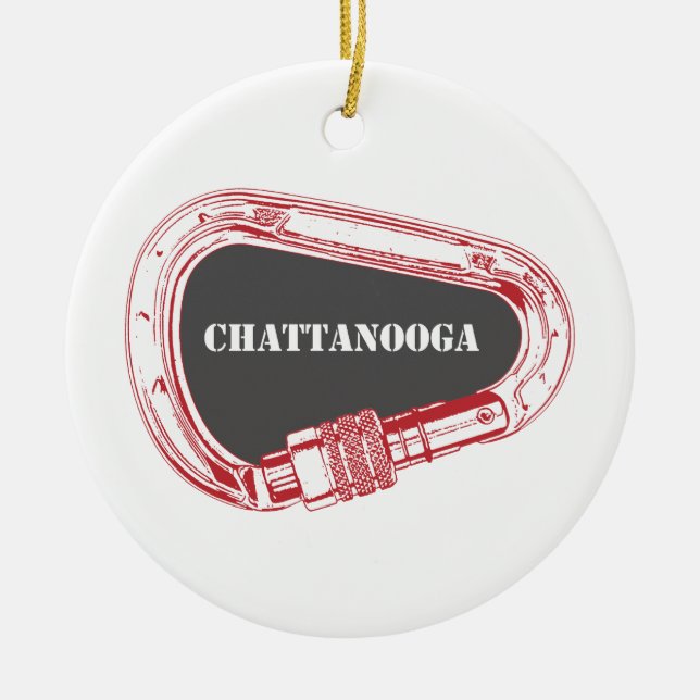 Chattanooga Climate Carabiner Julgransprydnad Keramik (Framsidan)