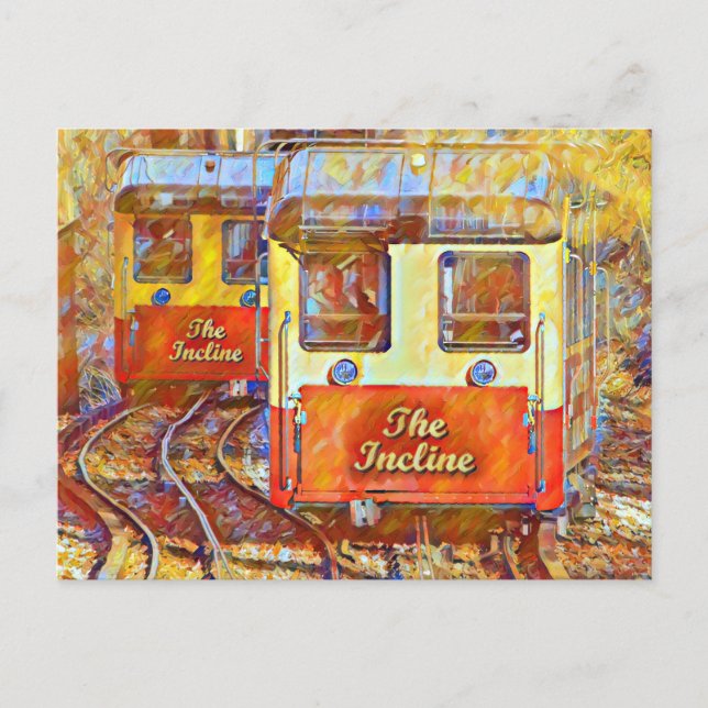 Chattanooga Incline Railway Midpoint Painting Vykort (Framsida)