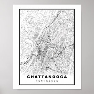 Chattanooga Karta Poster
