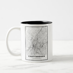 Chattanooga Karta Två-Tonad Mugg