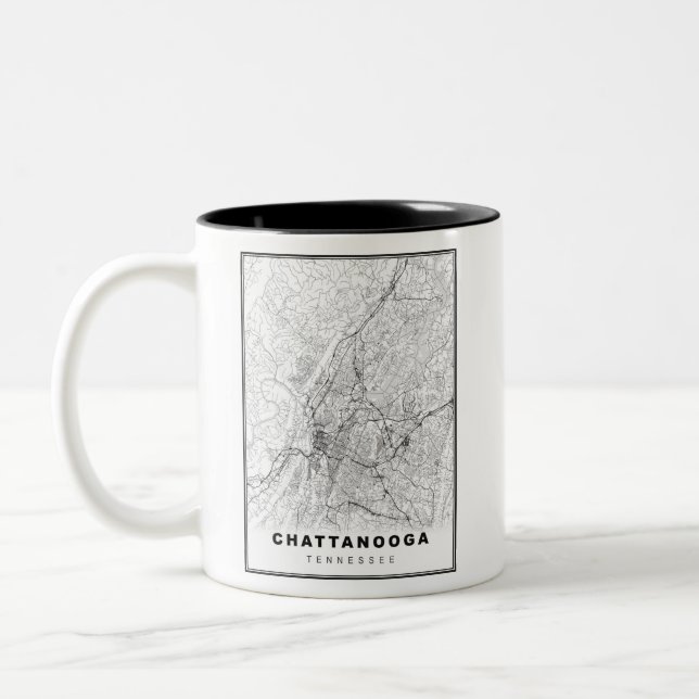 Chattanooga Karta Två-Tonad Mugg (Vänster)
