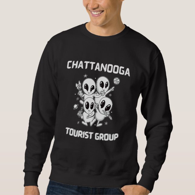 Chattanooga Native Pride Alien Funny State Tourist Lång Ärmad Tröja (Framsida)