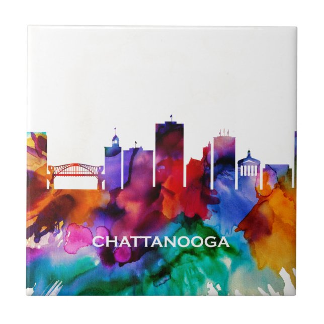 Chattanooga Skyline Kakelplatta (Framsidan)