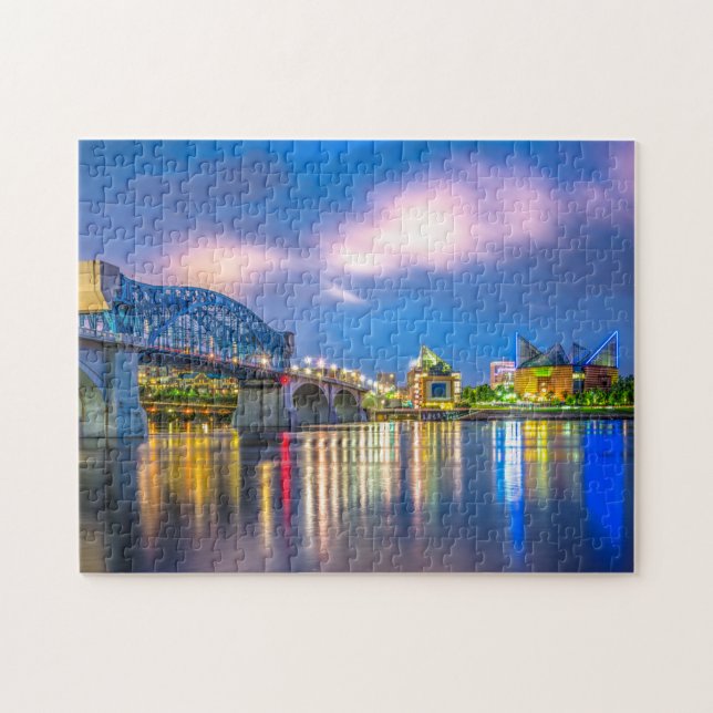 Chattanooga Skyline Tennessee Bilder Chattanooga I Pussel (Horisontell)