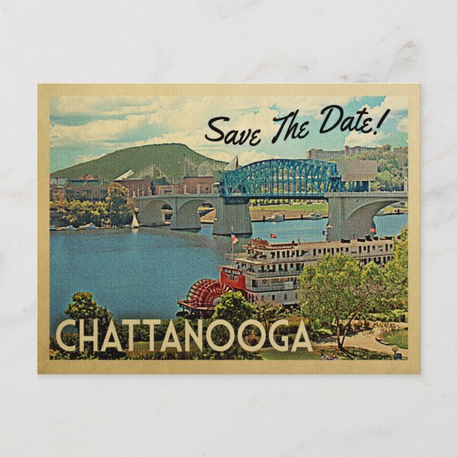 Chattanooga Spara Datum Tennessee Meddelande Vykort (Framsida)