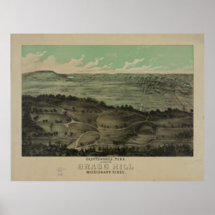 Chattanooga, Tenn. enligt Bragg Backe (1886) Poster