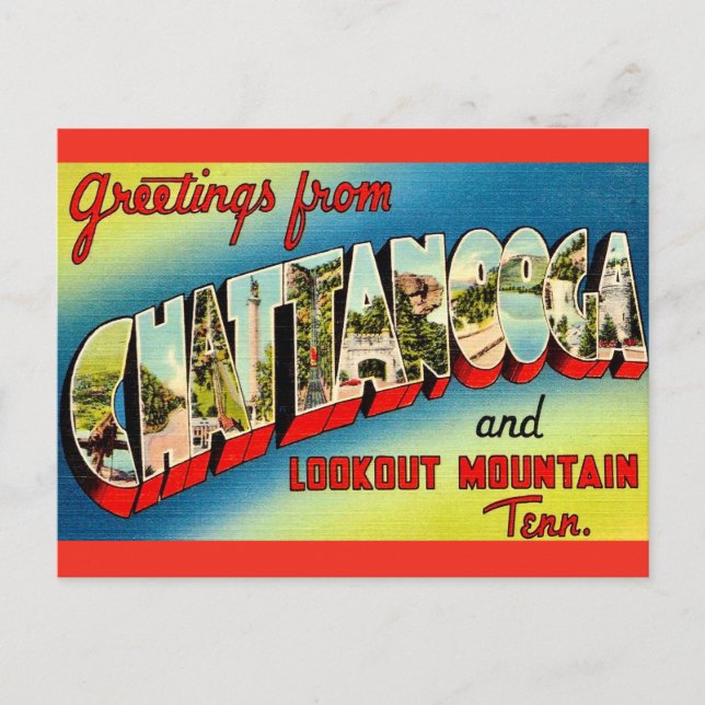 Chattanooga Tennessee Antik vykort (Framsida)