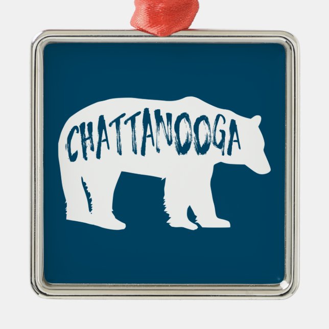 Chattanooga Tennessee Bear Julgransprydnad Metall (Framsidan)