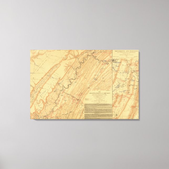 Chattanooga, Tennessee Canvastryck (Framsida)