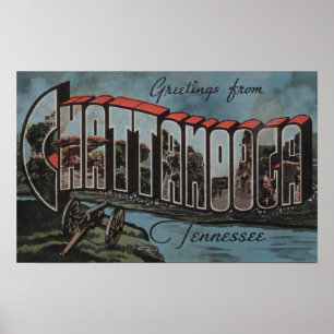 Chattanooga Tennessee (flodplatsen) Poster