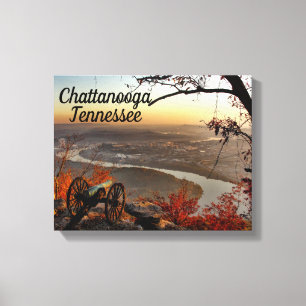 Chattanooga Tennessee från Lookout Mountain Canvas