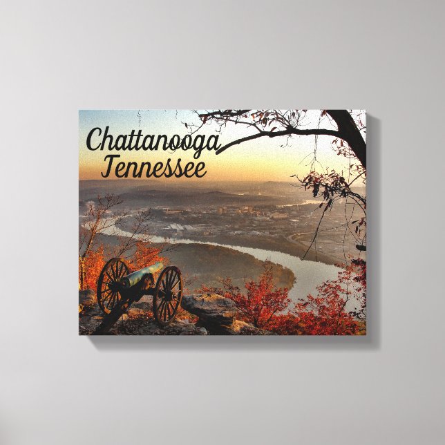 Chattanooga Tennessee från Lookout Mountain Canvas (Framsida)