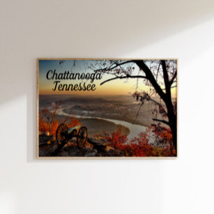 Chattanooga Tennessee från Lookout Mountain Poster