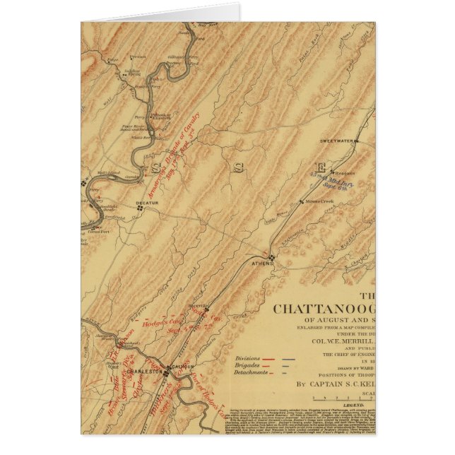 Chattanooga, Tennessee Hälsningskort (Framsidan)