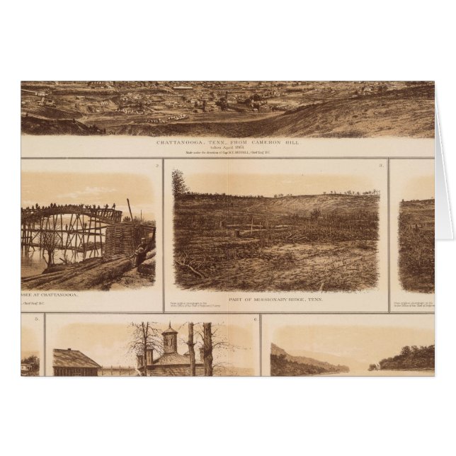 Chattanooga Tennessee Hälsningskort (Framsidan Horizontal)