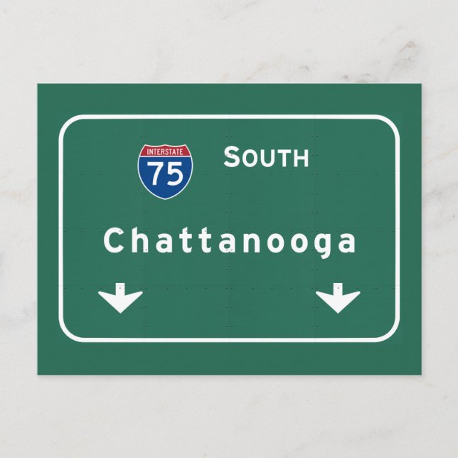 Chattanooga Tennessee Interstate Highway Freeway : Vykort (Framsida)