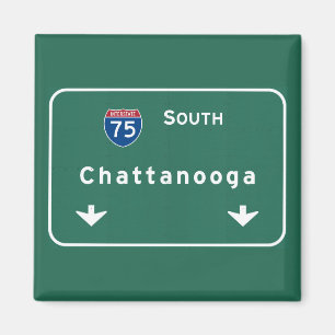 Chattanooga Tennessee Interstate huvudvägmotorvä Magnet