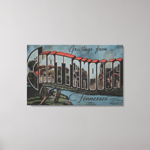 Chattanooga, Tennessee (River Scene) Canvastryck