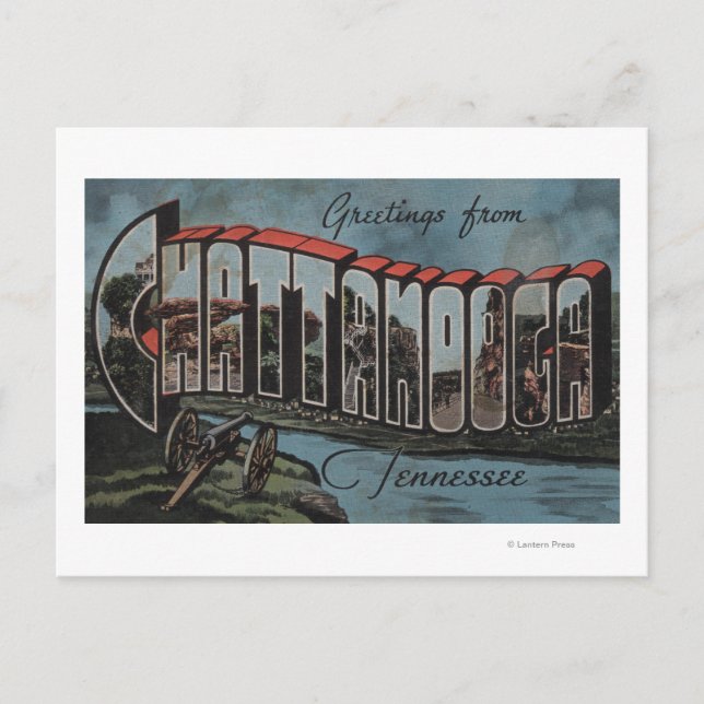 Chattanooga, Tennessee (River Scene) Vykort (Framsida)
