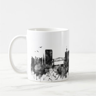 Chattanooga Tennessee Skyline BW Kaffemugg