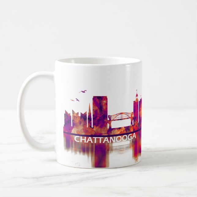 Chattanooga Tennessee Skyline Kaffemugg (Vänster)