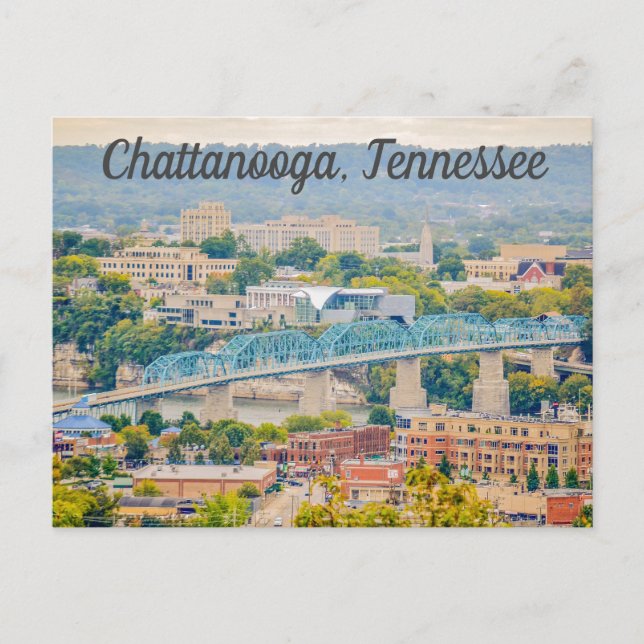 Chattanooga Tennessee Skyline Postcard Vykort (Framsida)