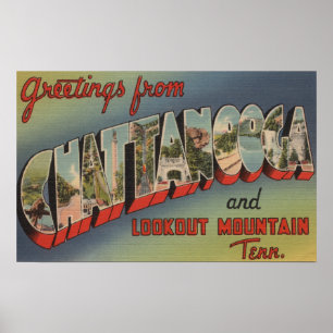 Chattanooga Tennessee - stora brevplatser 2 Poster