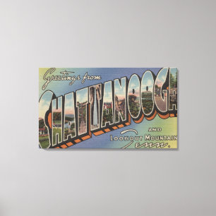 Chattanooga Tennessee - stora brevplatser Canvastryck