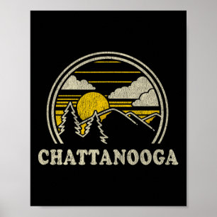 Chattanooga Tennessee Tn T Tröja Vintage Vandring Poster