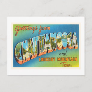 Chattanooga Tennessee TN Vintage resor Souvenir Vykort