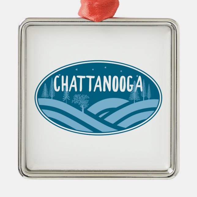 Chattanooga Tennessee utomhus Julgransprydnad Metall (Framsidan)