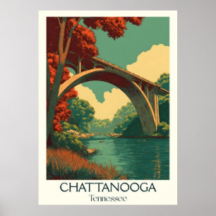 Chattanooga Tennessee Valvbågbro Poster