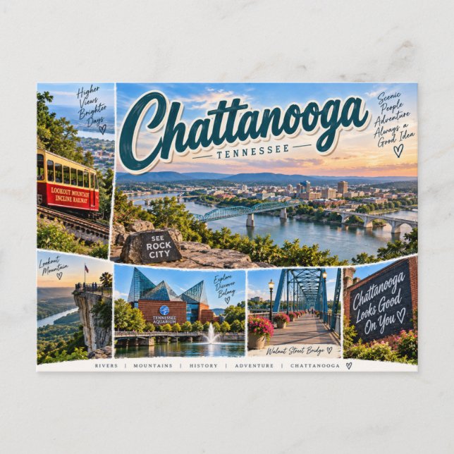 Chattanooga, Tennessee Vykort (Framsida)