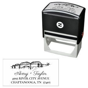 Chattanooga Toile Black and White Självfärgande Stämpel