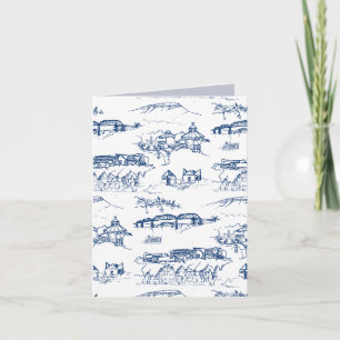 Chattanooga Toile Blue Kort
